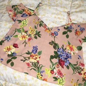 NWT Forever 21 Floral cold shoulder top